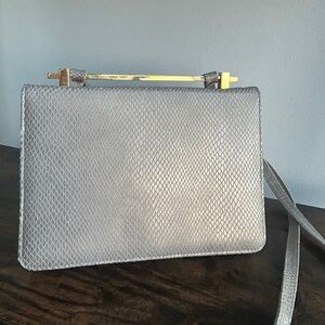 Vintage Stuart Weitzman Snake Embossed Leather Shoulder Bag Made in Spain